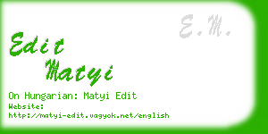 edit matyi business card